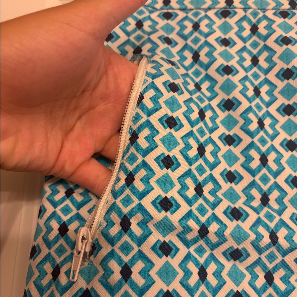 Ruby Rd. Blue Geometric Mini Skirt - Picture 3 of 8